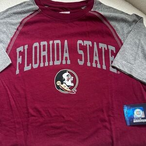 Colosseum Maroon and Gray Raglan Tee